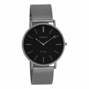 Titanium horloge met titanium metalen mesh armband